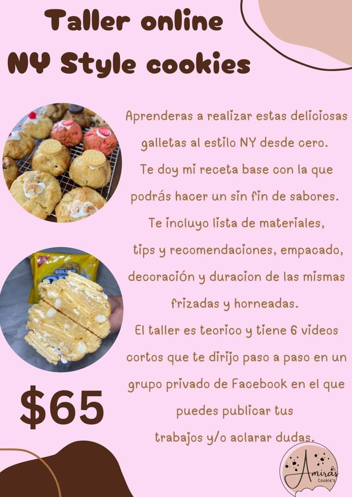 Taller online Galletas "New York Style"